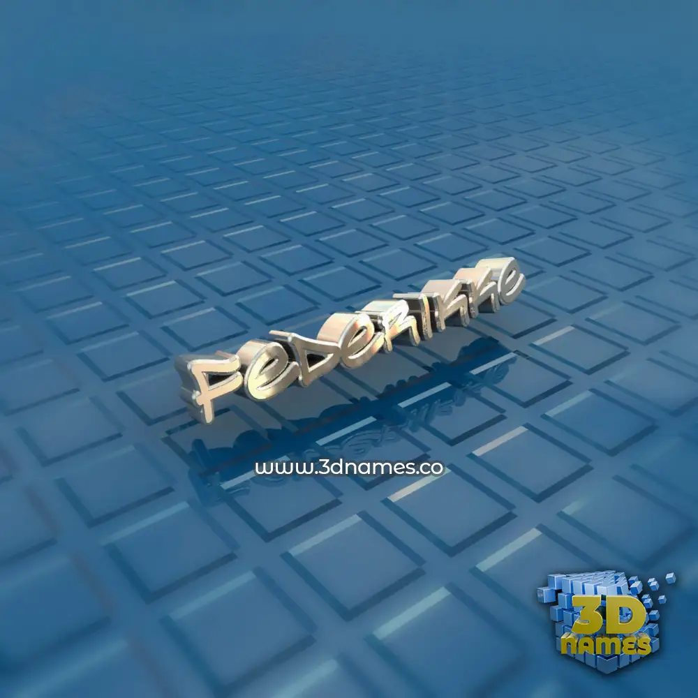 federikke in Blue Bling style - 3D name wallpaper