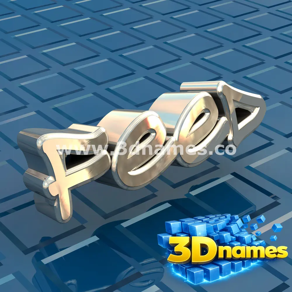feed in Blue Bling style - 3D name wallpaper