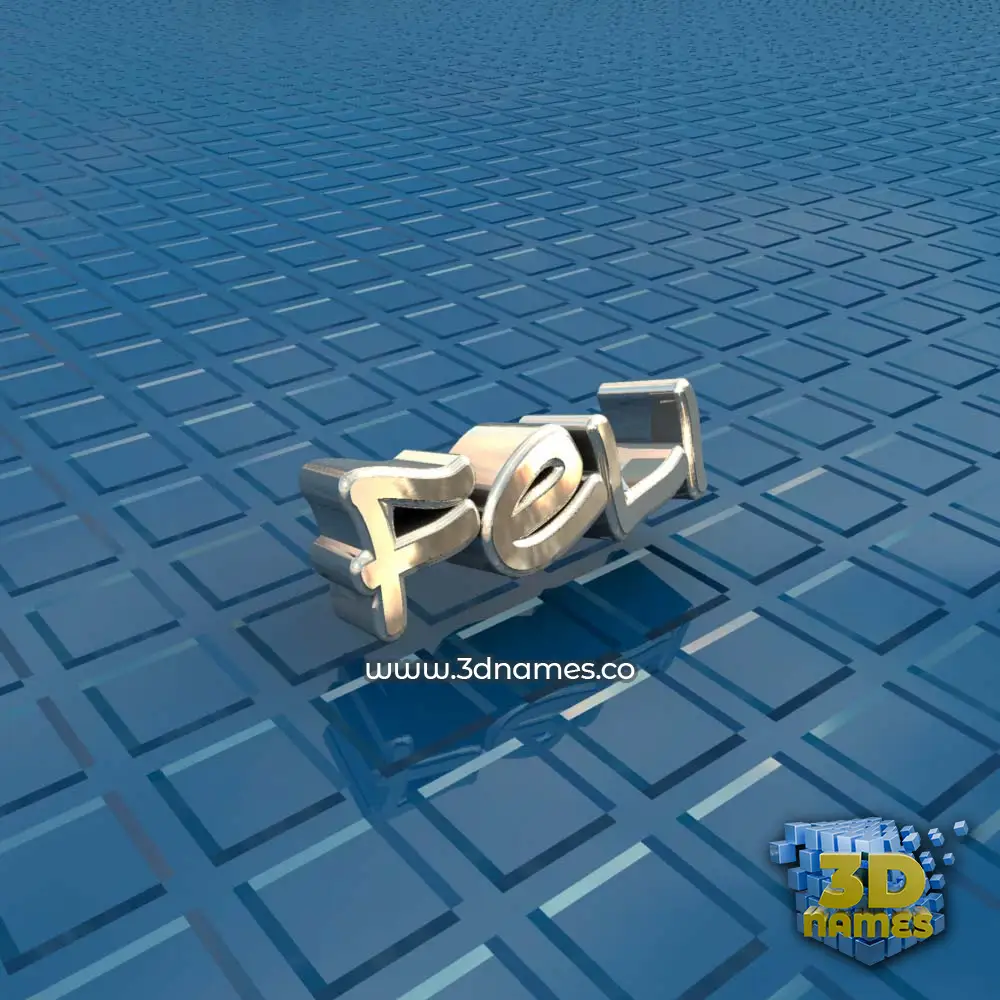 feli in Blue Bling style - 3D name wallpaper