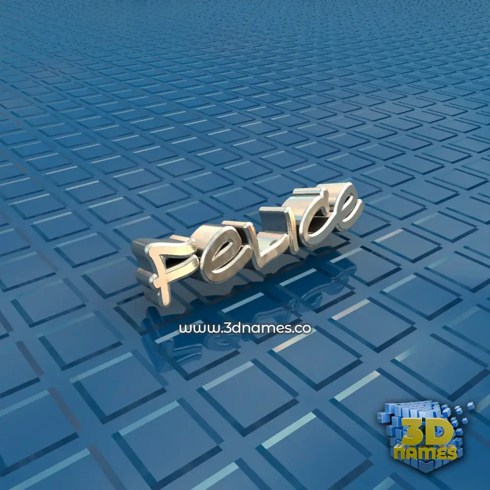 felice in Blue Bling style - 3D name wallpaper