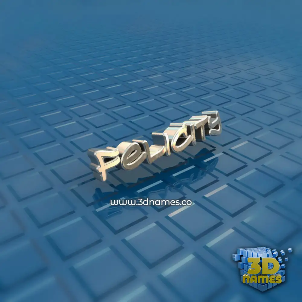 felicity in Blue Bling style - 3D name wallpaper