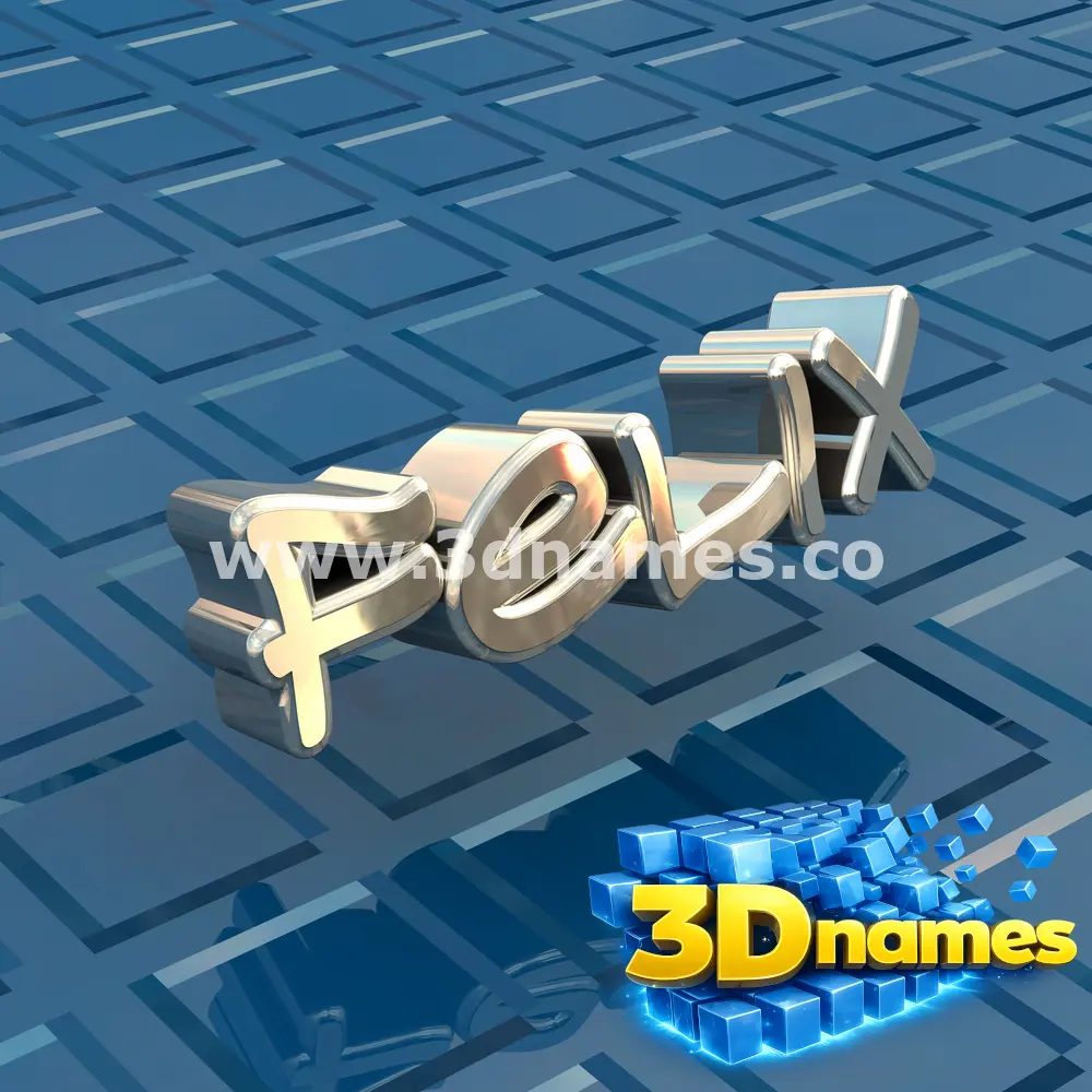 felix in Blue Bling style - 3D name wallpaper