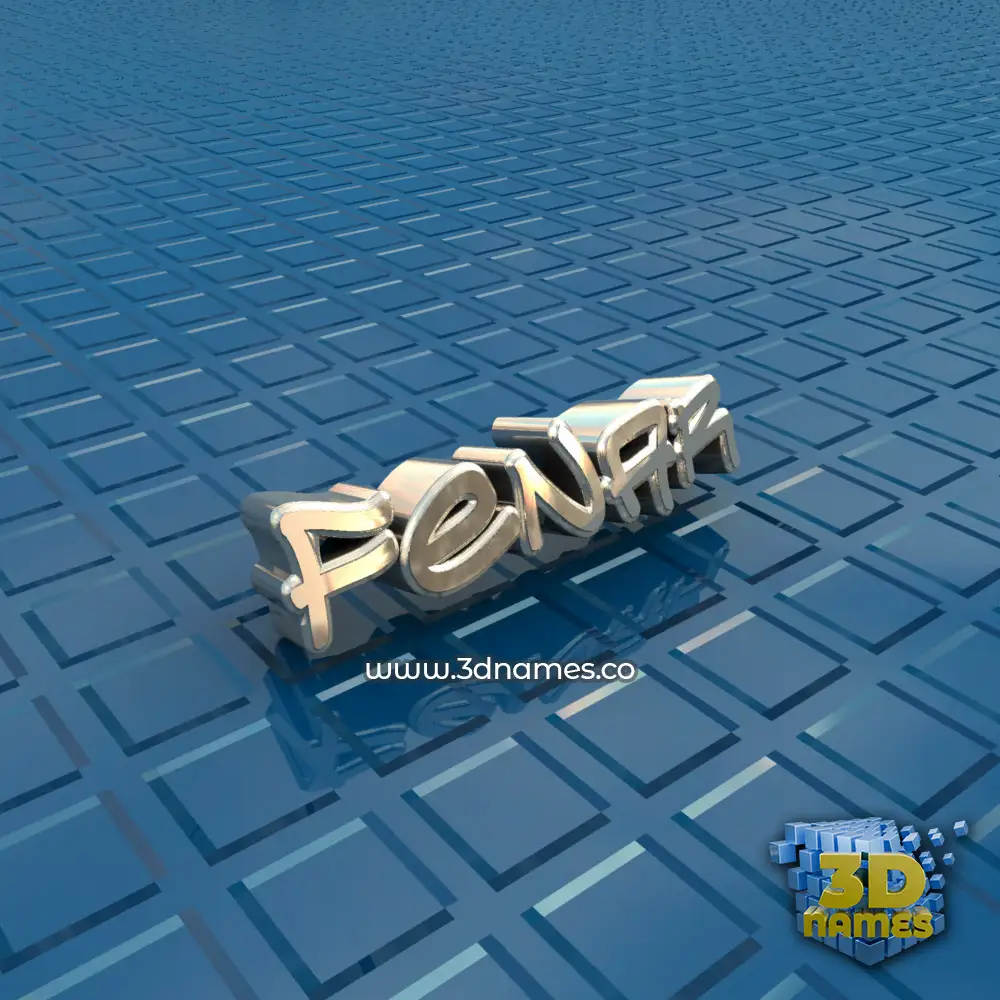 fenar in Blue Bling style - 3D name wallpaper