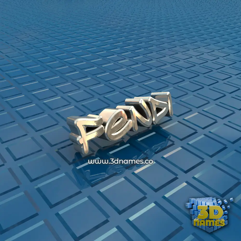 fendi in Blue Bling style - 3D name wallpaper