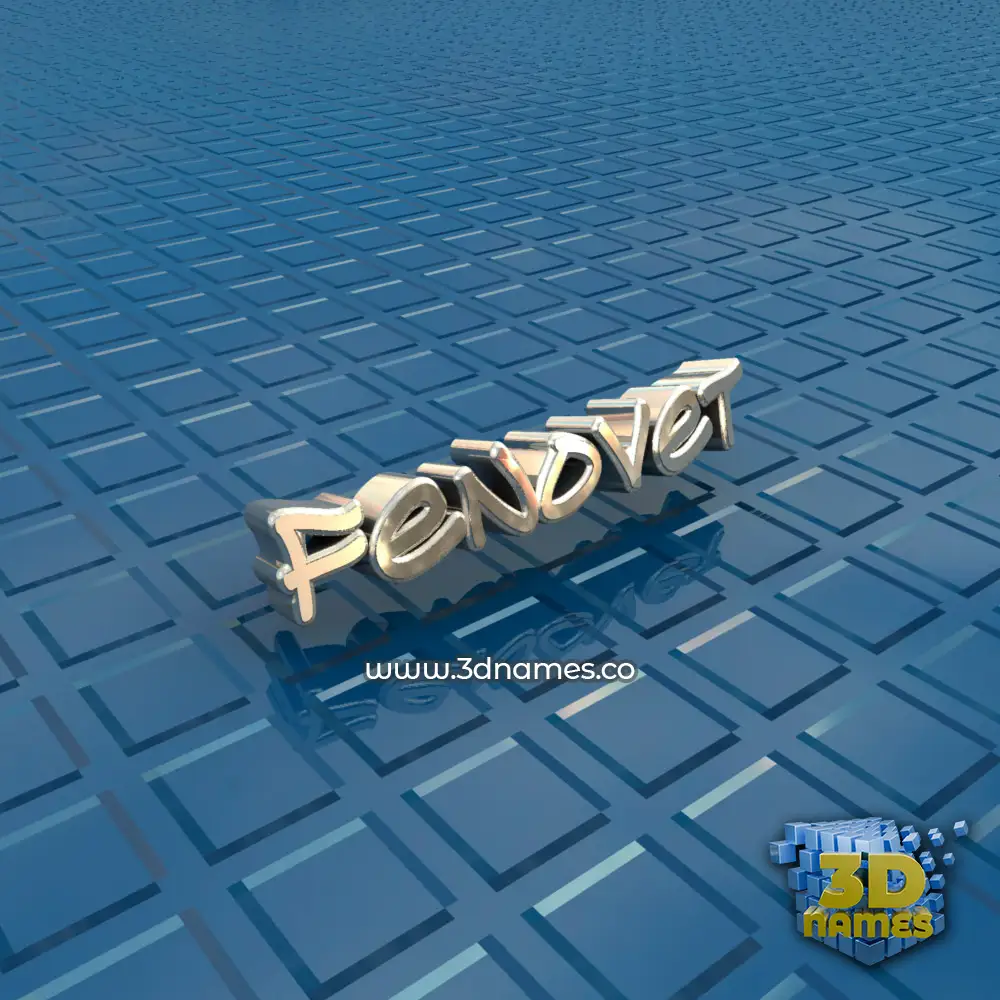 fenovet in Blue Bling style - 3D name wallpaper