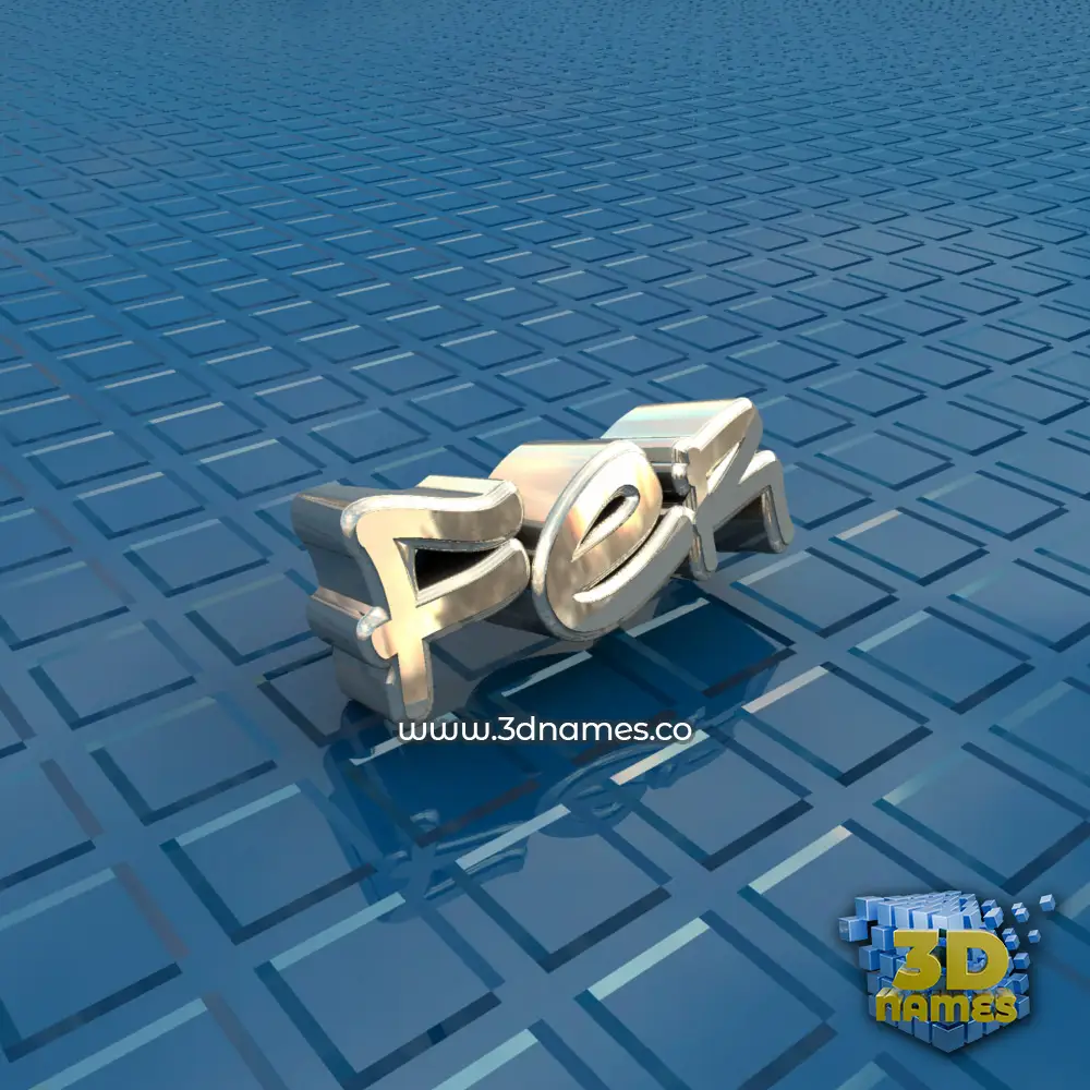 fer in Blue Bling style - 3D name wallpaper