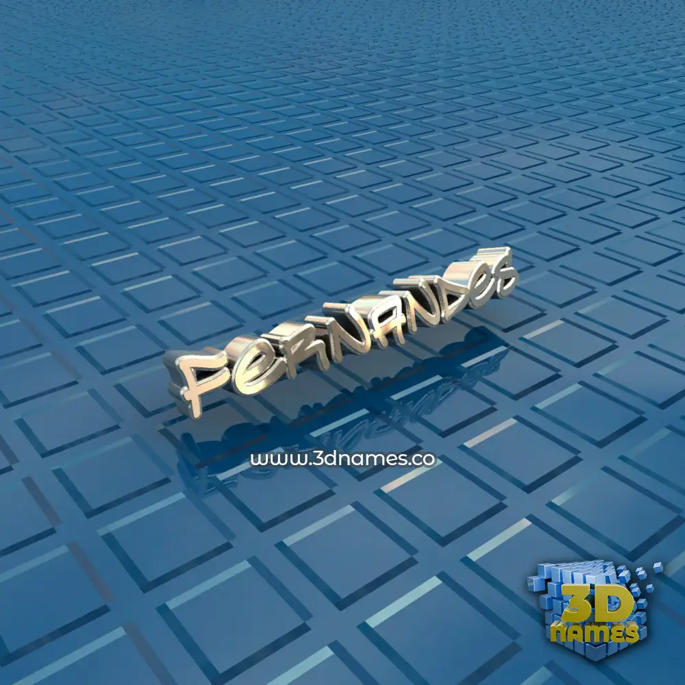 fernandes in Blue Bling style - 3D name wallpaper