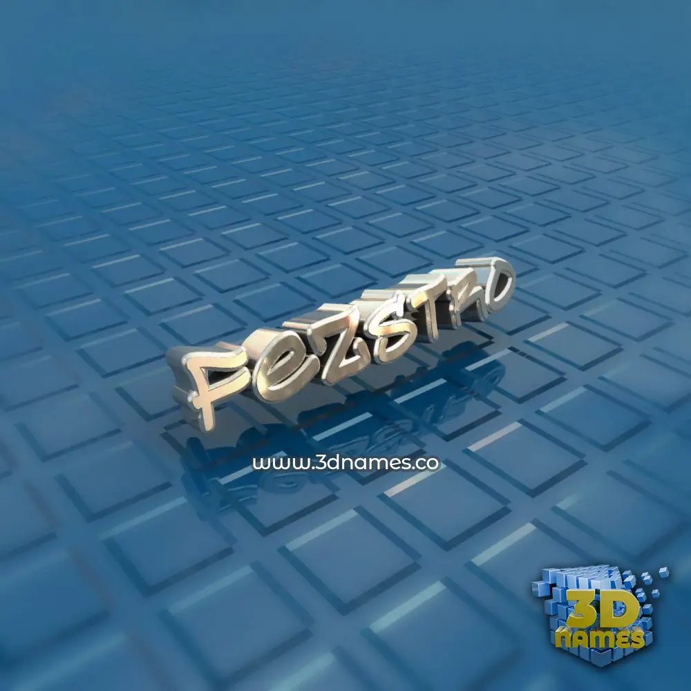 fezstro in Blue Bling style - 3D name wallpaper