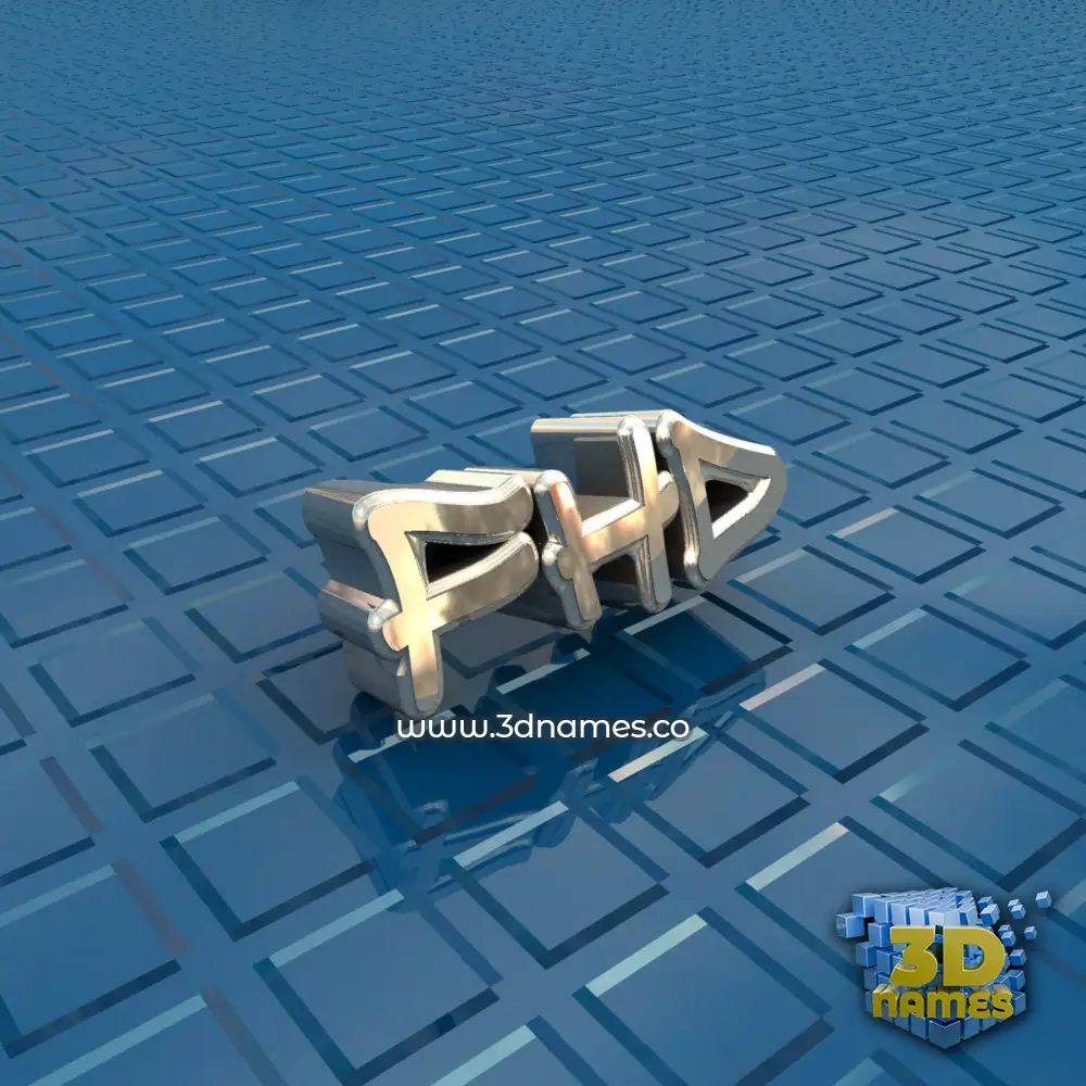 fhd in Blue Bling style - 3D name wallpaper