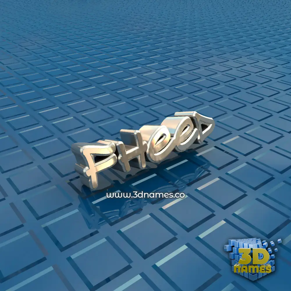 fheed in Blue Bling style - 3D name wallpaper