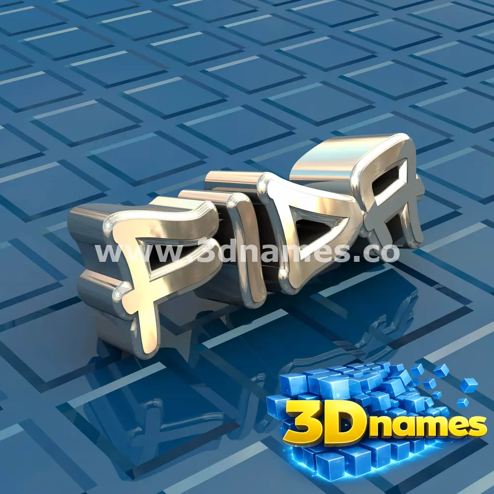 fida in Blue Bling style - 3D name wallpaper