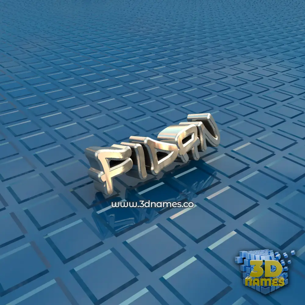 fidan in Blue Bling style - 3D name wallpaper