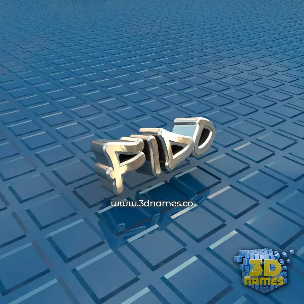 fido in Blue Bling style - 3D name wallpaper