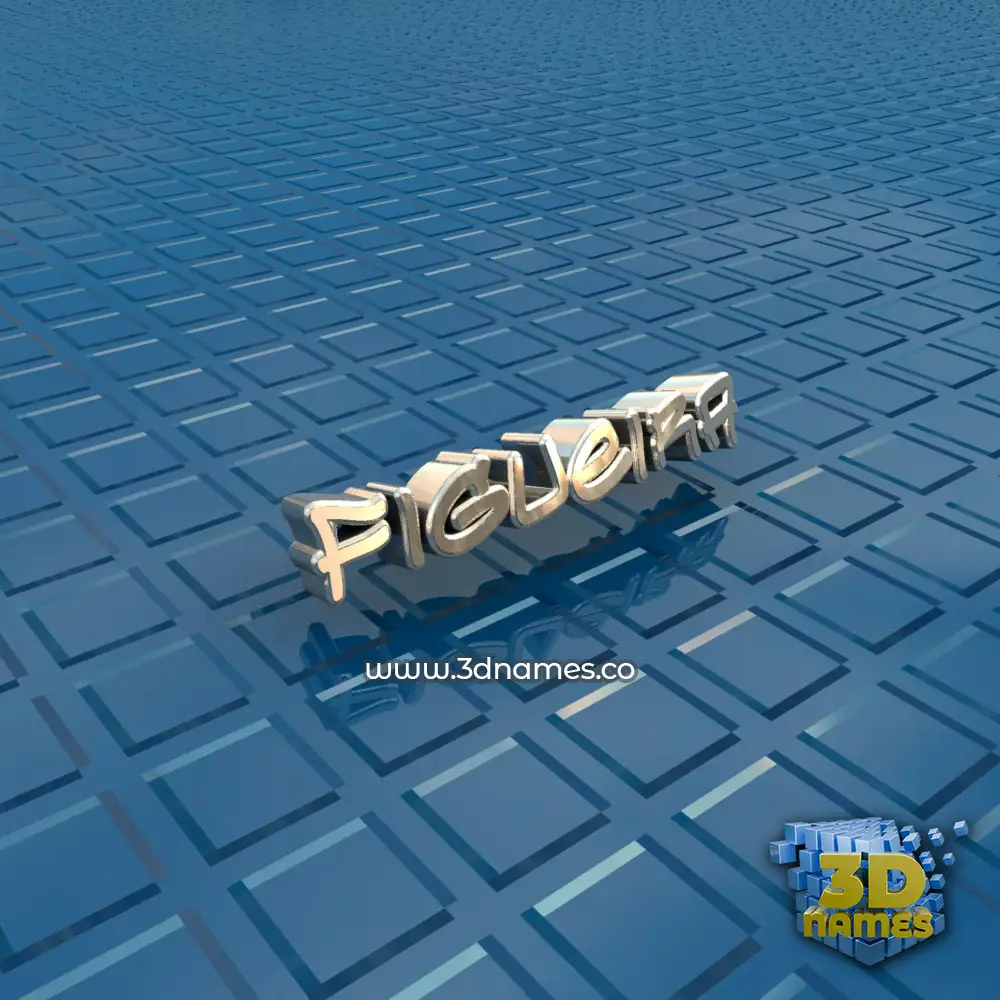figueira in Blue Bling style - 3D name wallpaper