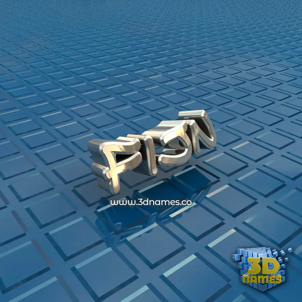 fijn in Blue Bling style - 3D name wallpaper