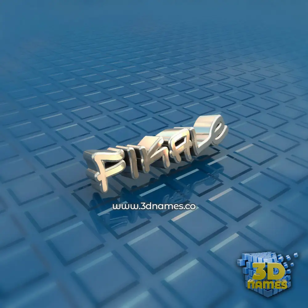 fikale in Blue Bling style - 3D name wallpaper