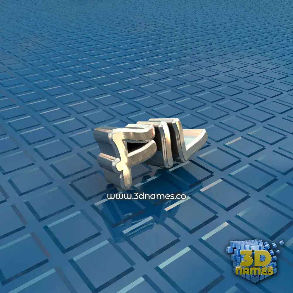 fil in Blue Bling style - 3D name wallpaper