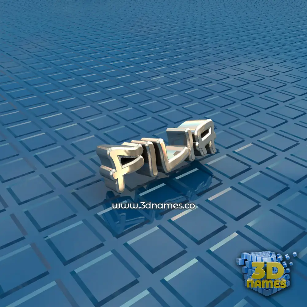 filia in Blue Bling style - 3D name wallpaper
