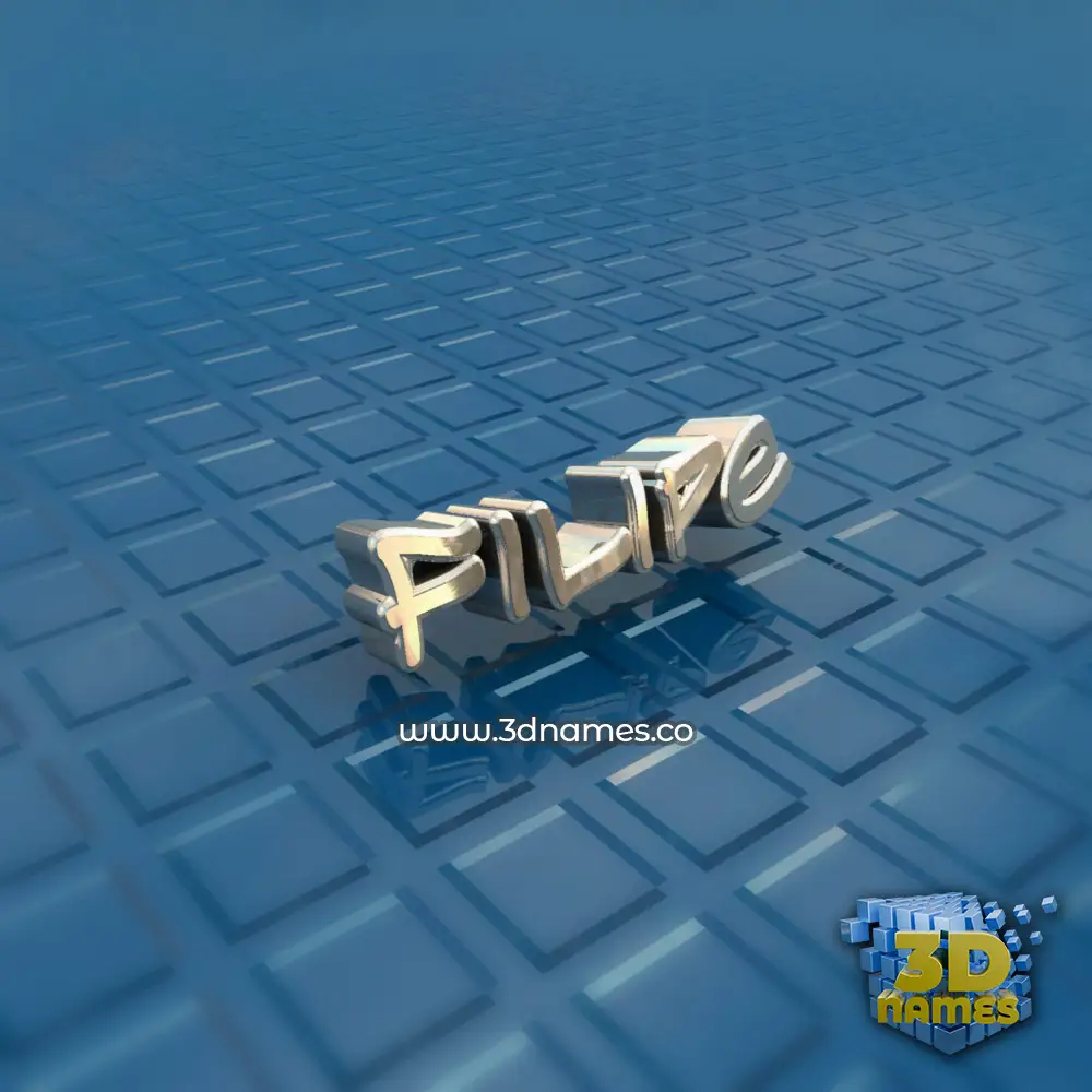 filipe in Blue Bling style - 3D name wallpaper