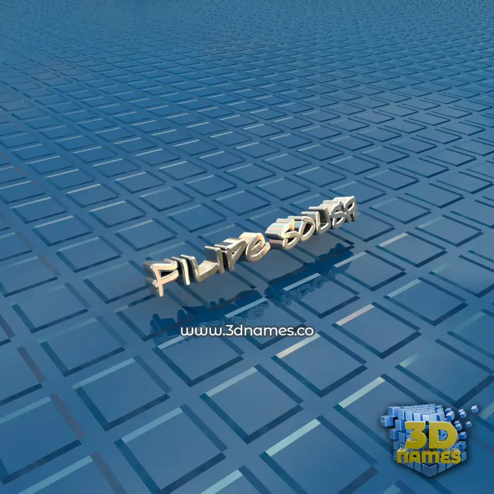 filipe sousa in Blue Bling style - 3D name wallpaper