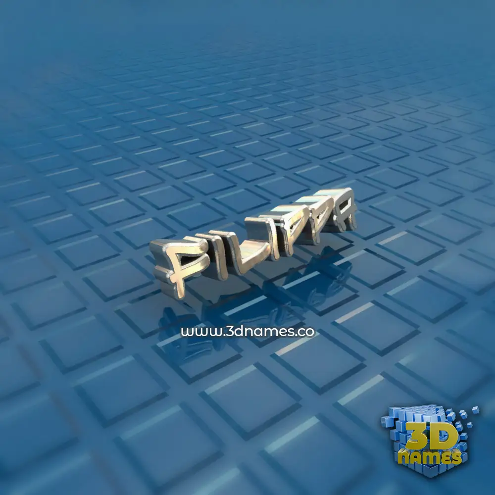 filippa in Blue Bling style - 3D name wallpaper