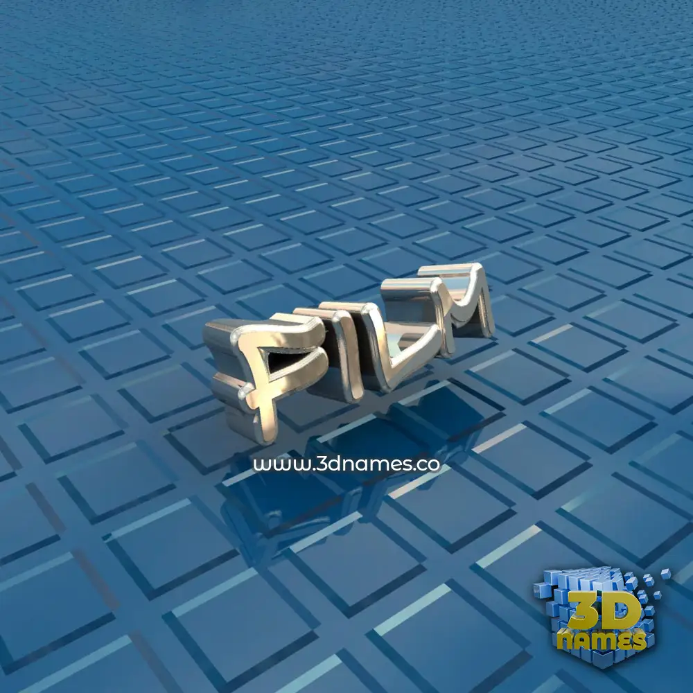 film in Blue Bling style - 3D name wallpaper