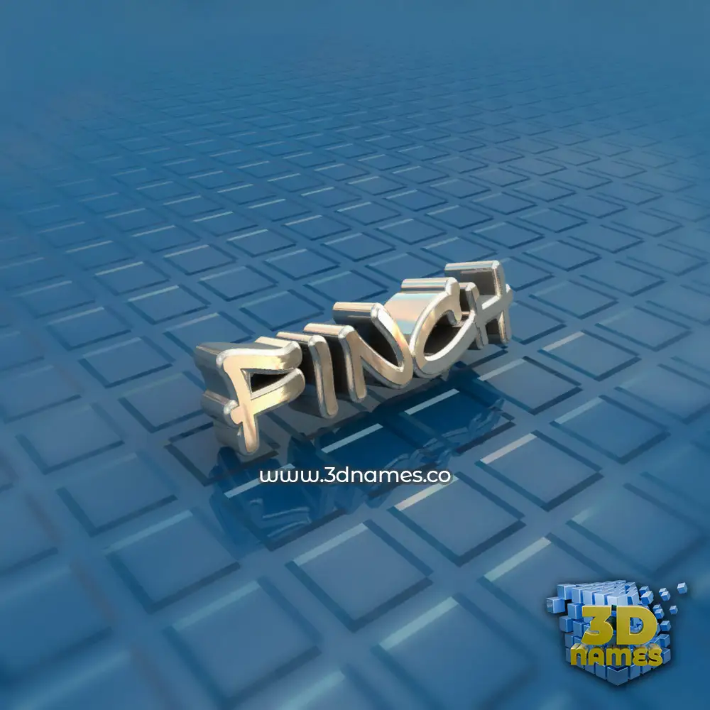finch in Blue Bling style - 3D name wallpaper