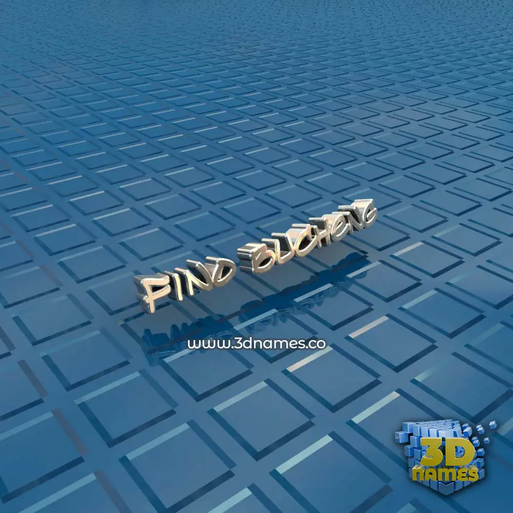 fino bucheng in Blue Bling style - 3D name wallpaper