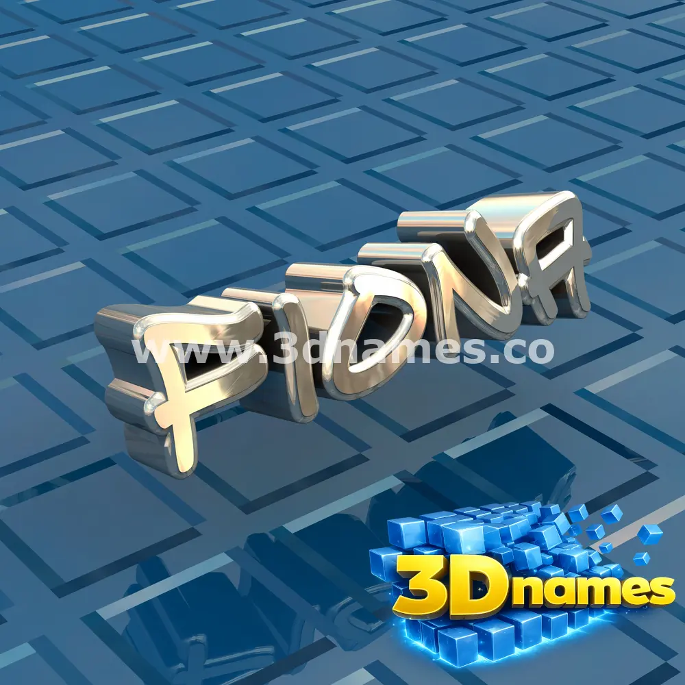 fiona in Blue Bling style - 3D name wallpaper