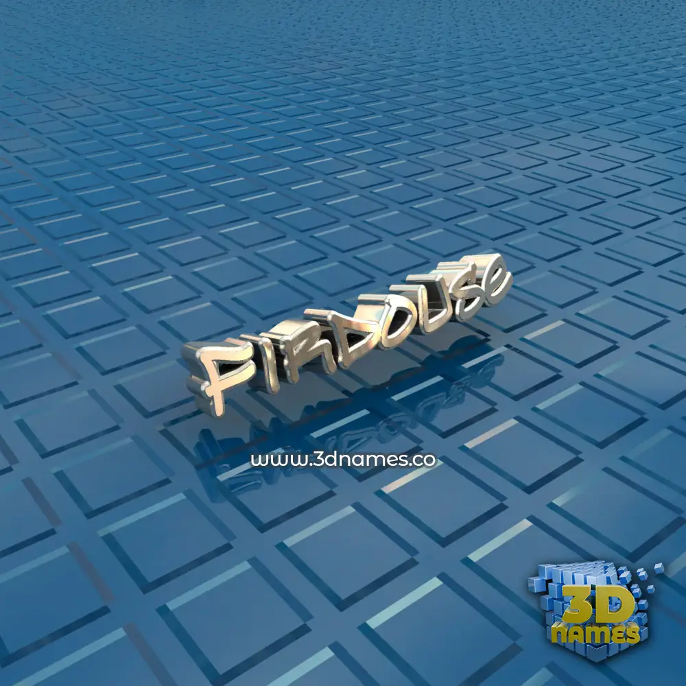 firdouse in Blue Bling style - 3D name wallpaper