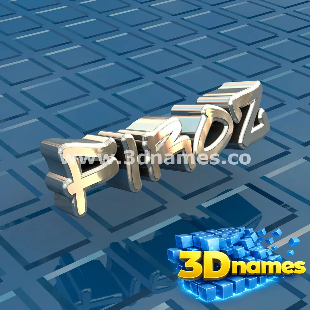 firoz in Blue Bling style - 3D name wallpaper