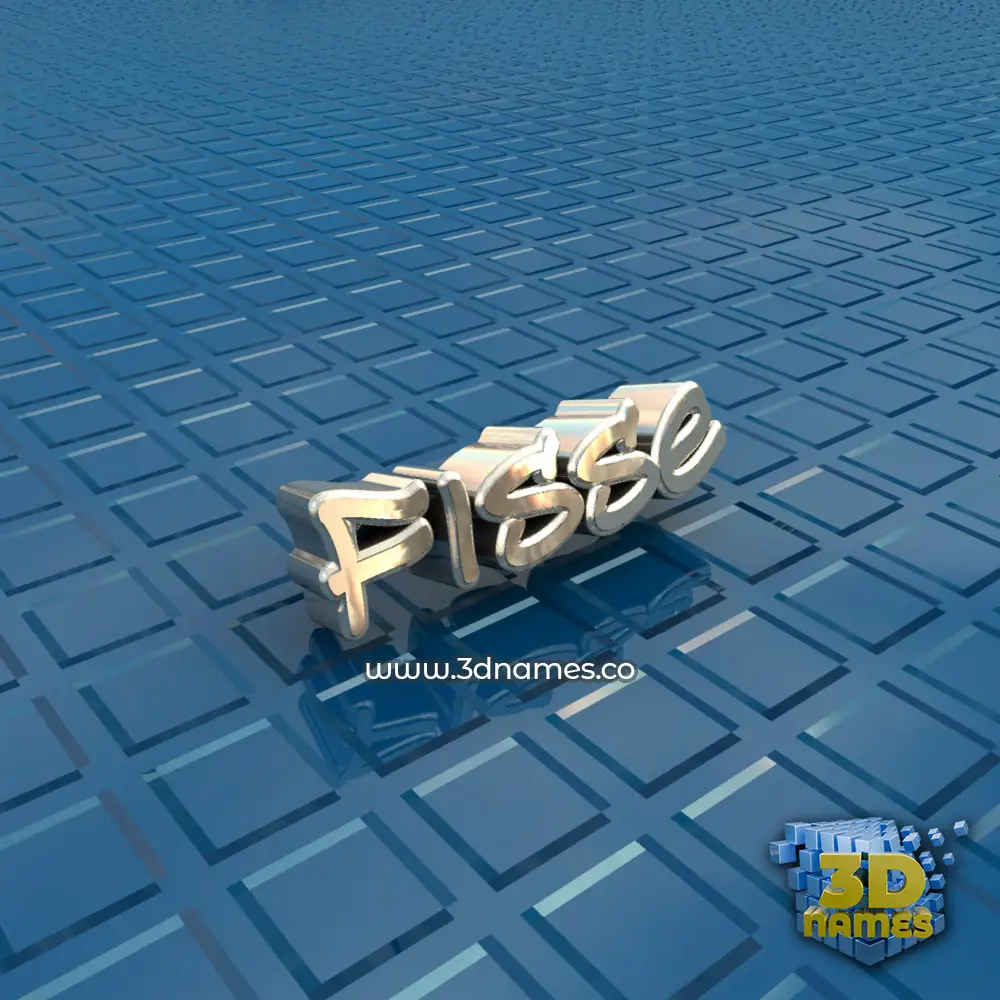 fisse in Blue Bling style - 3D name wallpaper