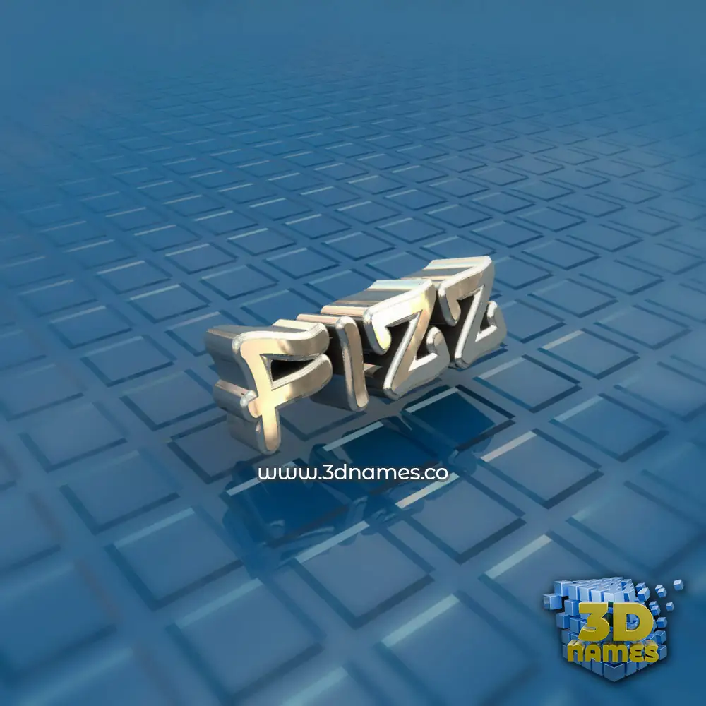 fizz in Blue Bling style - 3D name wallpaper