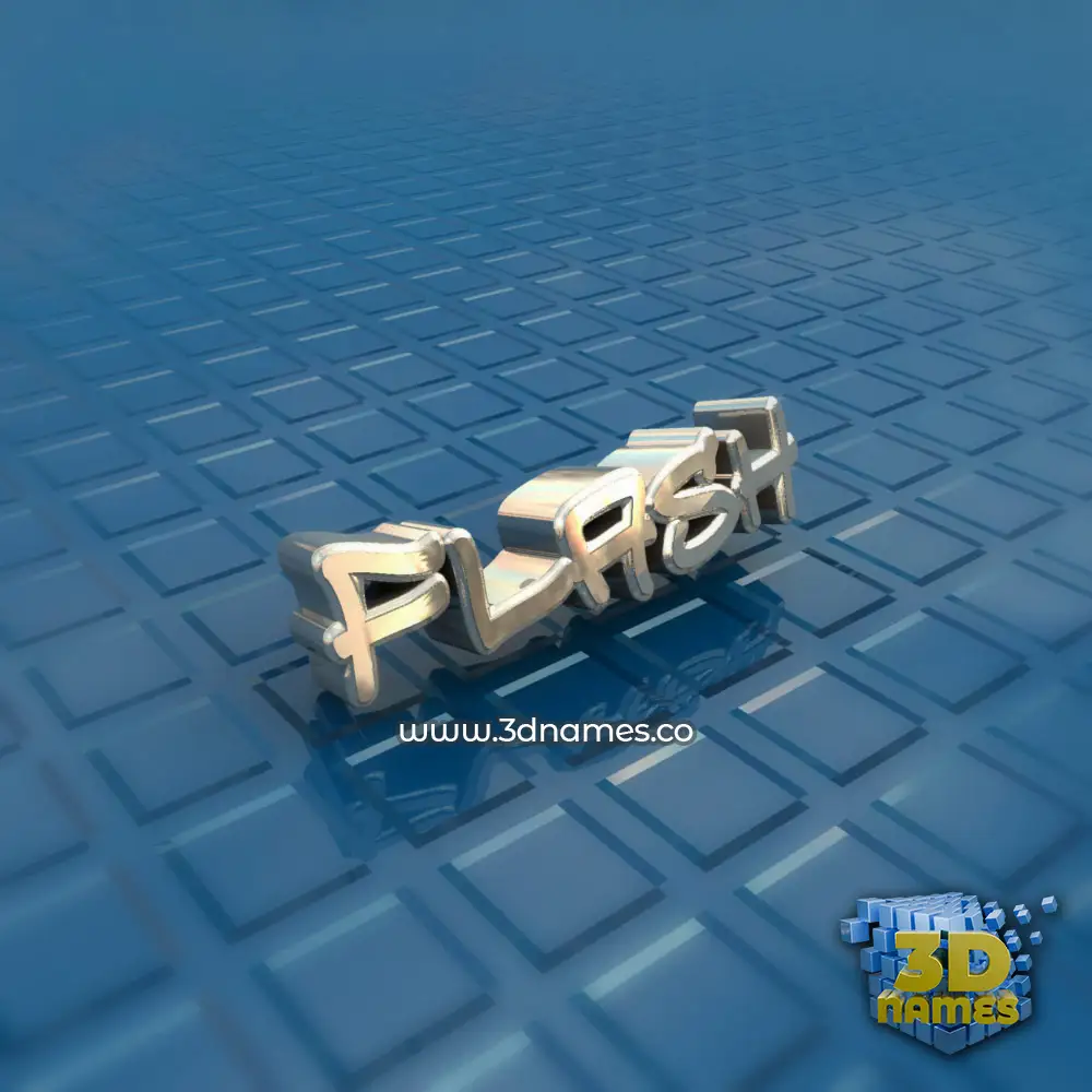 flash in Blue Bling style - 3D name wallpaper
