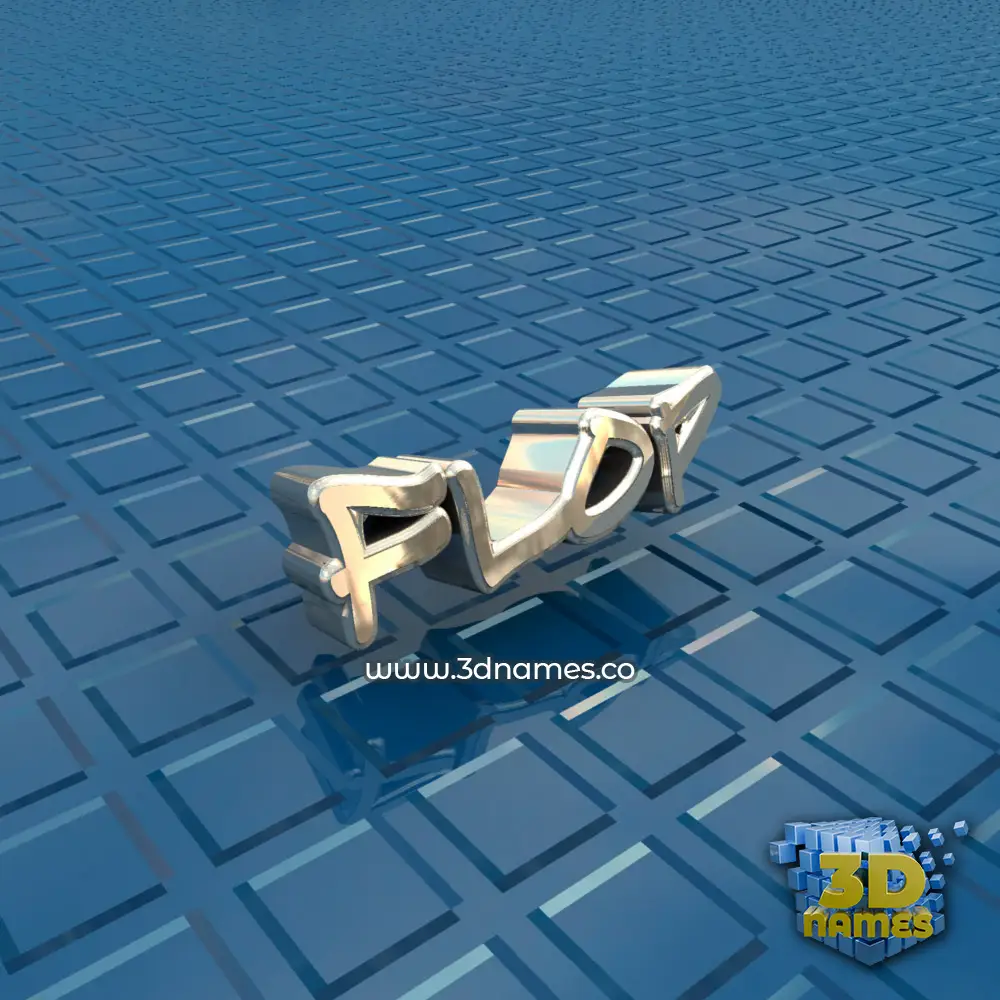 flop in Blue Bling style - 3D name wallpaper