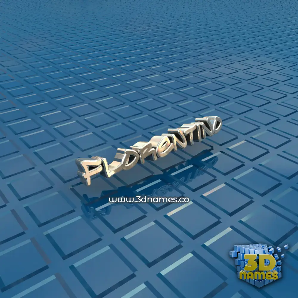 florentino in Blue Bling style - 3D name wallpaper