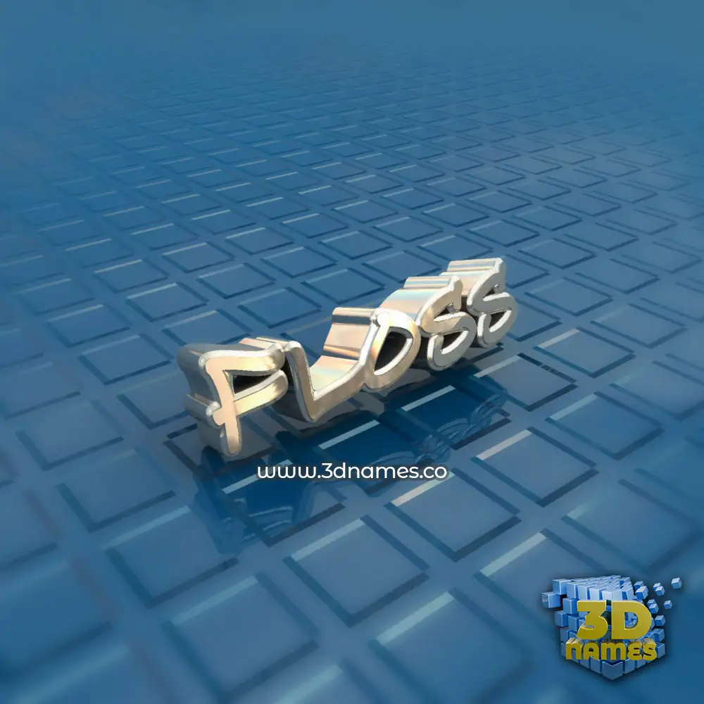 floss in Blue Bling style - 3D name wallpaper