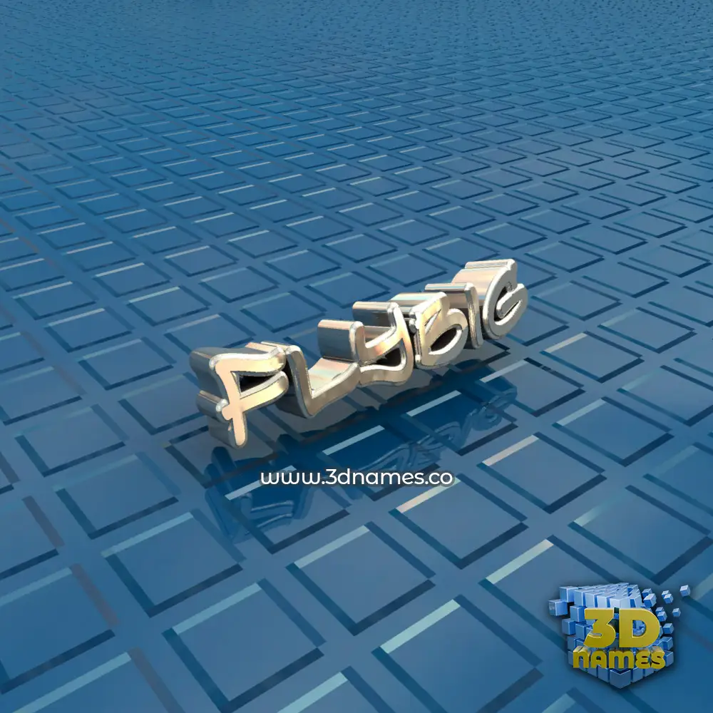 flybig in Blue Bling style - 3D name wallpaper