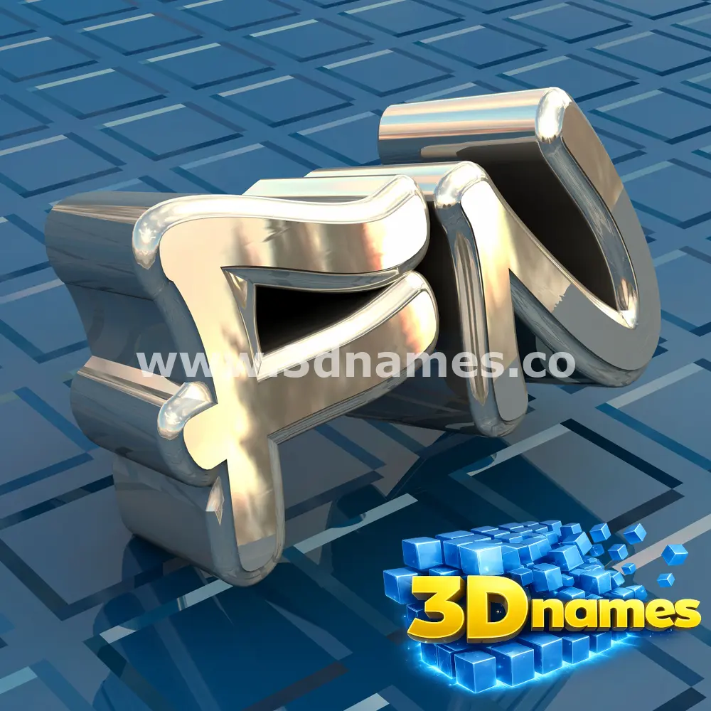 fn in Blue Bling style - 3D name wallpaper