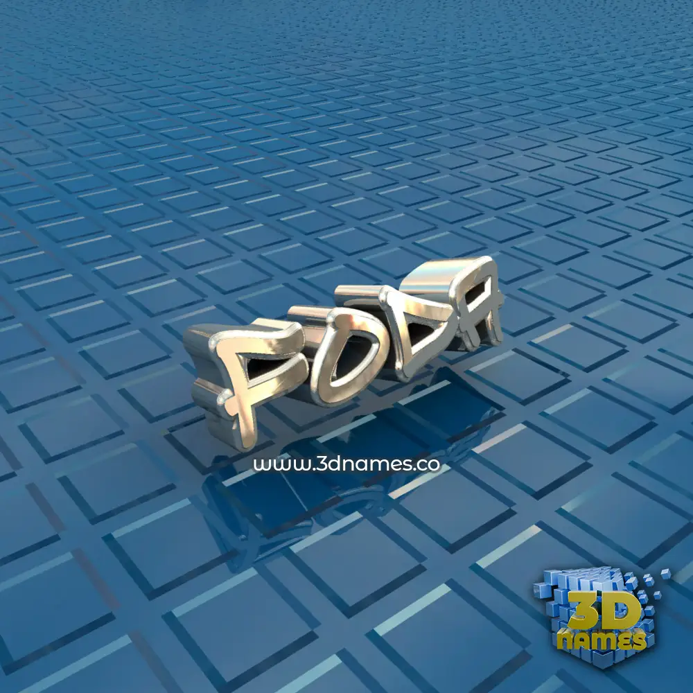 foda in Blue Bling style - 3D name wallpaper