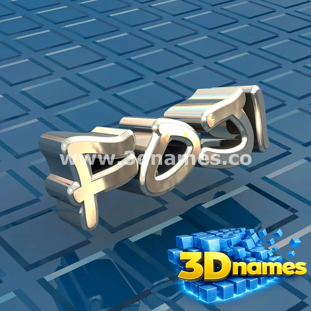 foji in Blue Bling style - 3D name wallpaper