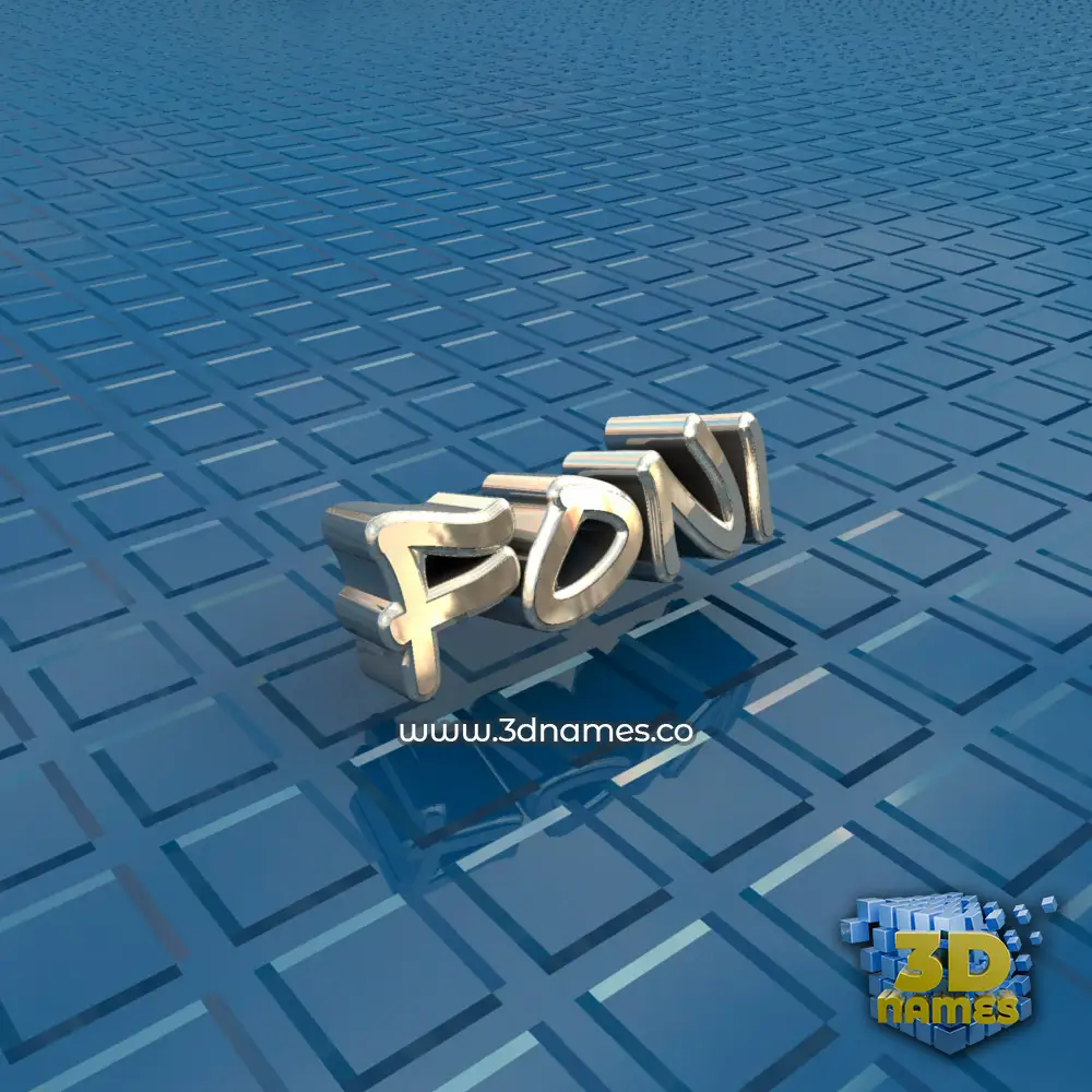 foni in Blue Bling style - 3D name wallpaper