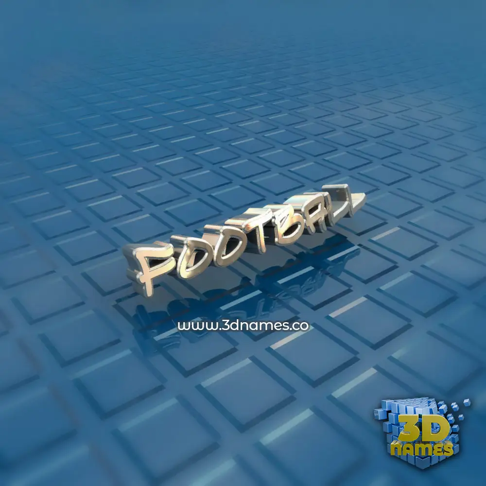 football in Blue Bling style - 3D name wallpaper