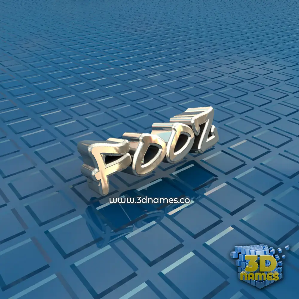 fooz in Blue Bling style - 3D name wallpaper