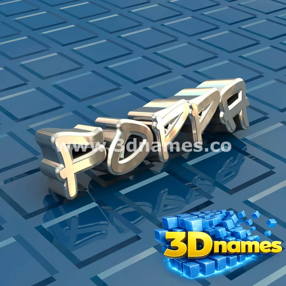 foppa in Blue Bling style - 3D name wallpaper