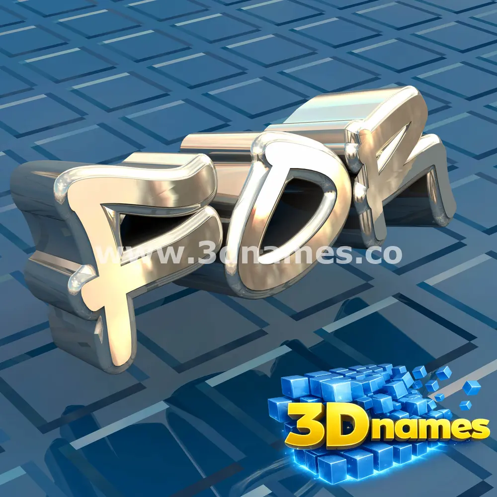 for in Blue Bling style - 3D name wallpaper