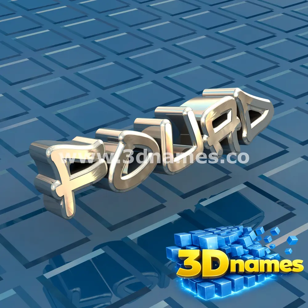 fouad in Blue Bling style - 3D name wallpaper