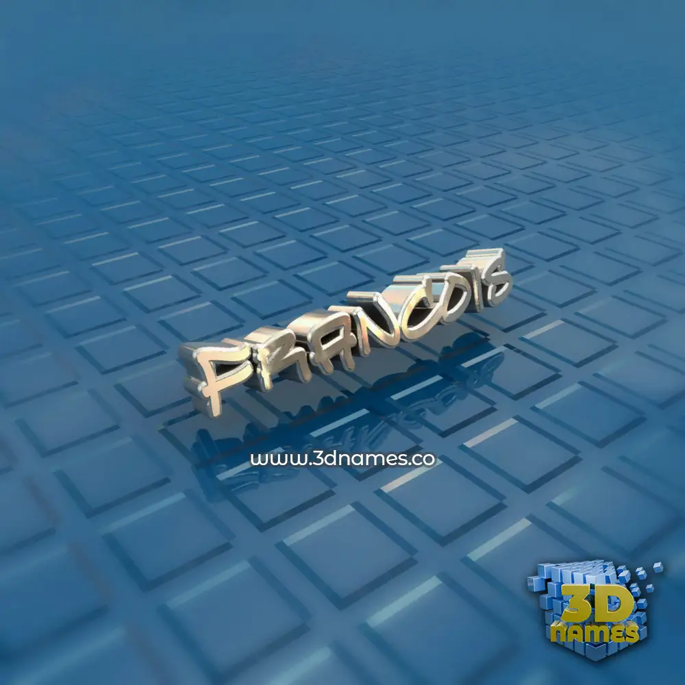 francois in Blue Bling style - 3D name wallpaper