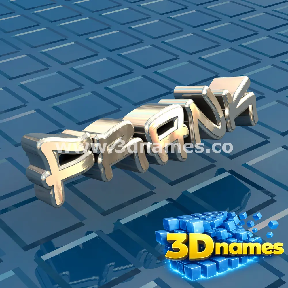 frank in Blue Bling style - 3D name wallpaper