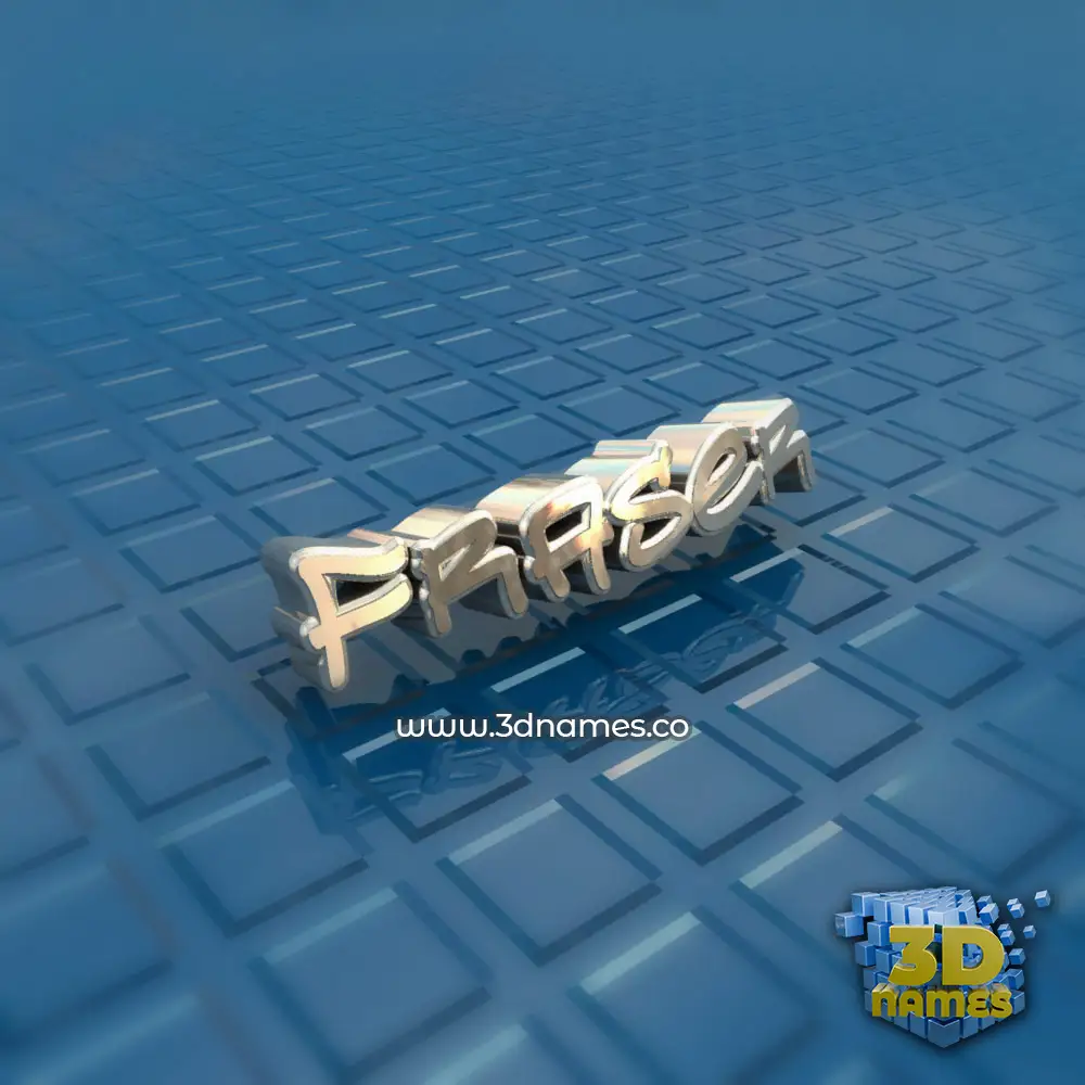 fraser in Blue Bling style - 3D name wallpaper